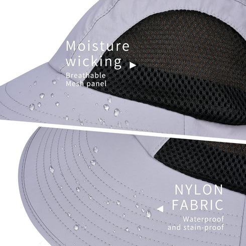 Sun Hat for Men and Women with Neck Flap, UPF 50+ UV Protective Wide Brim Hiking Fishing Hat