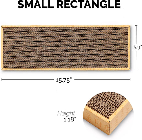 Furhaven Reversible Scratching Board w/ Catnip for Indoor Cats, Classic Corrugated Cat Scratcher Pad, Yellow
