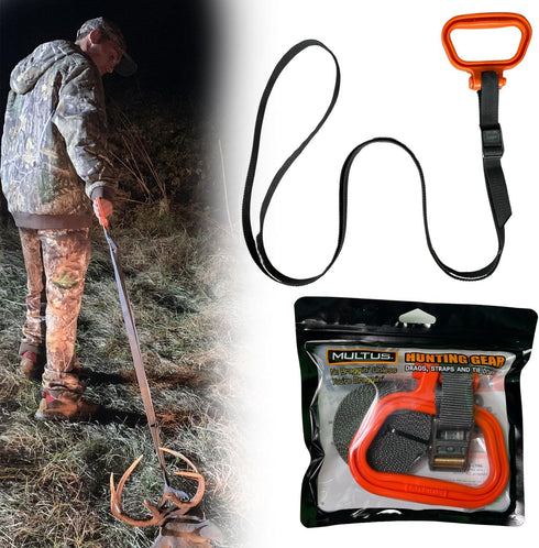 MULTUS Sportsman Deer Drag and Hunting Gear Tie Down Pull Strap, Hunting Accessory for Men