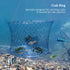 24 QualyQualy Crab Ring Trap Bait with Crab Gague Measure and Bait Clip Crab Net Minnow Trap with Tarred Braided Twine