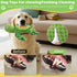 ZYBDP Interactive Dog Toy, Green Turtle Plush with Slow Feeder Bowl, Squeaky Chew Toy