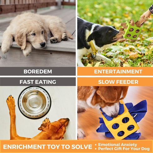 Fossa Dog Enrichment Puzzle Toy - Interactive Snuffle Ball for Dogs - Encourages Stimulation and Food Foraging Skills