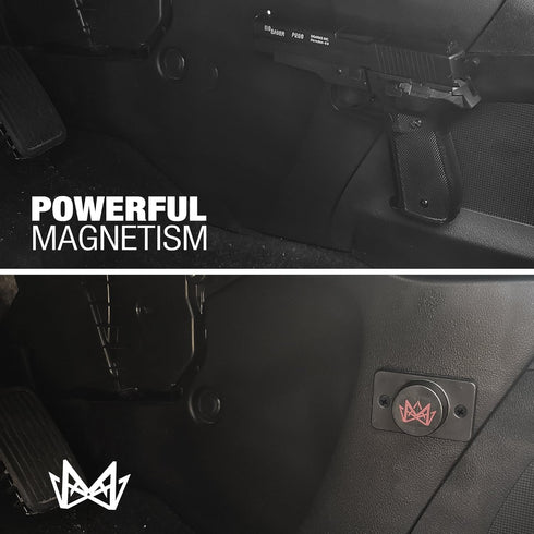 MIJIG 2 Pack 25 Magnetic Gun Holders Soft Rubber Coated Pounds Gun Magnets for Handguns, Rifles, Shotguns, Pistols