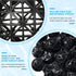 Cunno 200 Pcs Bio Balls Pond Filter Media, Black Aquarium Bio Media with Sponge for Fish Tank