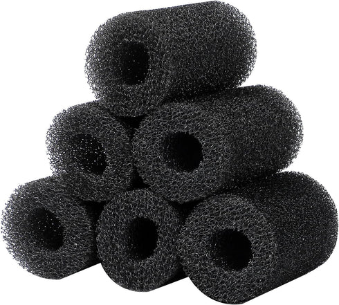 AQUANEAT 6-Pack Pre-Filter Sponge for Aquarium Shrimp Fry Fish Tank Filter 1” Intake Replacement Foam Cover