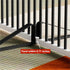 Freestanding Pet Gate with Metal Triangle Support Feet, Set of 2 for Extra Wide Foldable Dog Gates (Black)