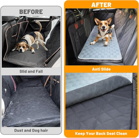 Manificent Non-Slip Pet Bed Mat for Truck Back Seat Extender, Hair Resistant Dog Blanket for Hard Bottom Dog Car Seat
