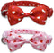 Valentine's Day Dog Collar with Bow Tie, Cute Holiday Collar for Medium Dogs, Boys, Girls, Puppy Pets.