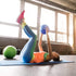 URBNFit Small Exercise Ball - 9-inch Mini Pilates Ball with Fitness Guide for Yoga, Barre, and Core Stability