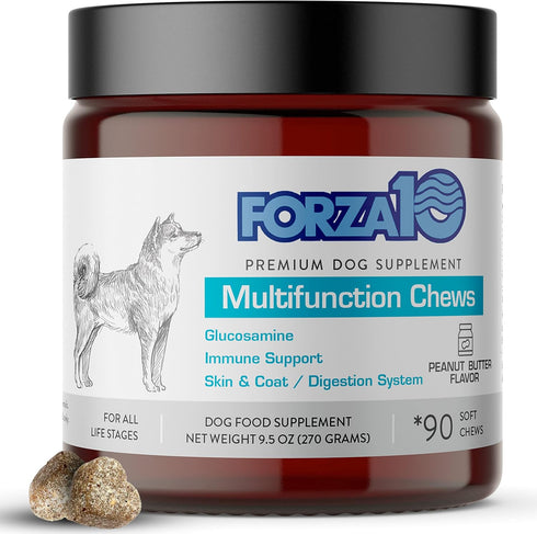 Forza10 Dog Vitamins Supplements, Peanut Butter Flavor Multivitamin Chews for Small to Large Breeds, 90 Ct.