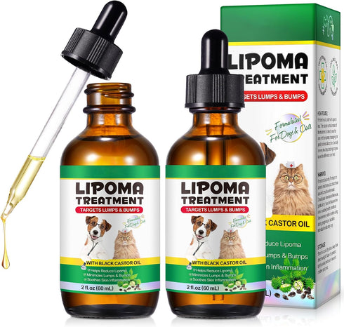 ZIXBMHYJ Lipoma Treatment for Dogs & Cats, Castor Oil for Lipomas, Soften Fatty