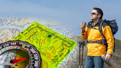 TurnOnSport Orienteering Compass - Advanced Scout Compass for Hiking, Camping, and Backpacking