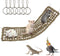30x7inch Rat Climbing Toys for Cage, Chewable Natural Seagrass Mat with Metal