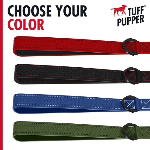 Tuff Pupper Heavy Duty Waterproof Action Leash - 6 Foot with Aluminum Quick Release, Locking Carabiner Clip