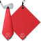 Ghost Golf Magnetic Towel (Greenside) - Premium Microfiber Towel with Magnet for Carts or Clubs - 18" x 18" (Red)