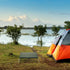 VICASKY Foldable Camping Table Portable Aluminum Alloy Picnic Side Table Stainless Steel Heat-Resistant Surface Outdoor
