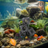 DOITOOL Aquarium Fish Tank Ornaments Small Shelter Cubes Resin Rock Hideout Betta Breeding Cave Shrimp Tank Decoration
