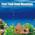 Aquarium Decoration Cave, Gold Mountain Simulation Resin Hideouts for Freshwater and Saltwater, 4.3 x 4.7 x 5.9 inch