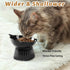 Ceramic Tilted Raised Cat Bowl, Anti Vomit Feeder for Indoor Cats, Whisker Friendly, Microwave & Dishwasher Safe