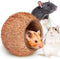 SunGrow Coconut Shell House for Gecko, Snake & Ball Python, Raw Coco Husk Pet Hiding House