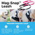 Shed Defender Mag-Snap Dog Leash - 5 ft, Pink - Wearable Magnetic Leash with Two Padded Traffic Handles, Heavy Duty
