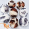 Skylety 8 Pieces Cat Pom Poms Ball with Catnip, Soft Plush Fuzzy Balls for Kitten Interactive Play