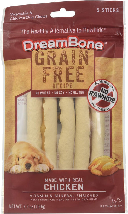 DreamBone DreamSticks - Chew Treat for Dogs Made with Real Chicken and Vegetables