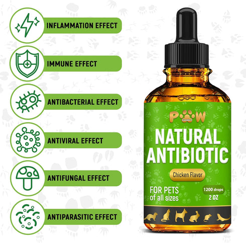 2-oz Herbal Pet Antibiotics for Rabbits, Reptiles, Turtles, Guinea Pigs, Fish Chicken Antibiotics in Liquid for All