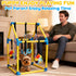KAINUM 8 Puppy Play Gym with Hanging Toys, Dog Indoor Jungle Gym as Activities Center for Puppies, PVC Frame