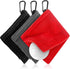Flutesan Golf Ball Towel 5.5 x 5.5 Inch, Small Pocket Towel with Clip, Portable Golf Cleaner Accessories for Men Women