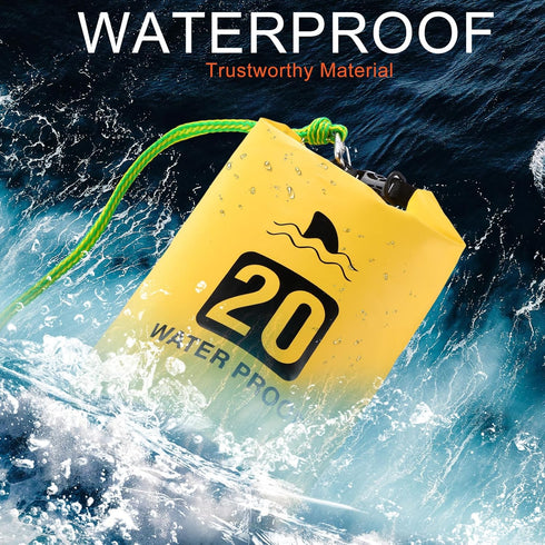 Syhood 2 Set 2 in 1 Sand Anchor and Buoy Kit, Waterproof Dry Bag for Kayaking