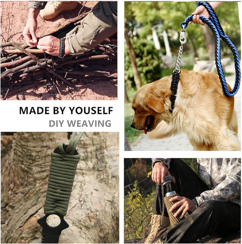 Paracord 550 9 Core Camping Rope 100FT (Army Green, 100 feet)