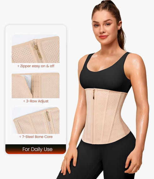 Corset Junlan Sweat Waist Trainer for Women - Sweat Band for Working Out