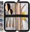 Portable Travel Utensils, 9 Pieces Reusable Silverware Set with Case, Stainless Steel Flatware for Camping Picnic (Rose