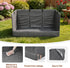 Bhyhok 4-Inch 33.5"23.6"15.9" Foldable Dog Litter Box with High Walls, Waterproof Indoor Dog Potty Tray with Baffle
