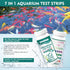 7 in 1 Aquarium Test Strips, 125 Count for Freshwater, Saltwater, Pond Water Testing Kit