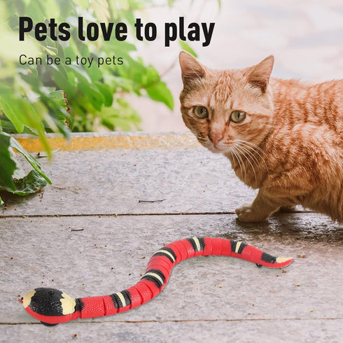 FauKait Cat Toys Snake Interactive,Kitten Toys,Realistic Smart Sensing Snake Toy,USB Rechargeable,Automatically Sense