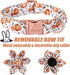 Halloween Dog Collars for Large Dogs with Flower Tie, Adjustable Pumpkin Collar for Small Medium Dogs, Boy & Girl