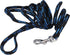 Dogs My Love 6ft Long Braided Rope Dog Leash Blue with Black 6 Sizes (XXSmall: 6ft Long; 0.15" Diam (4mm))