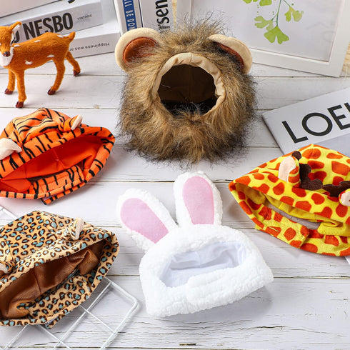 5 Pcs Cat Hat - Adorable Costume Bunny Hat with Ears for Cats and Small Dogs, Party Accessory Headwear