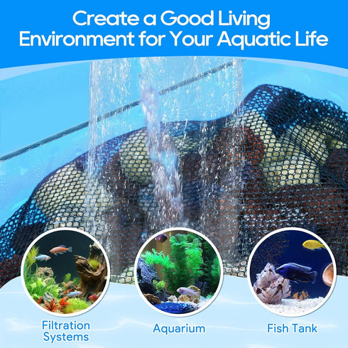 Aquarium Filter Media Bags, 8 Pack with Zipper, Reusable Strong Polyester Fine Mesh for Activated Carbon