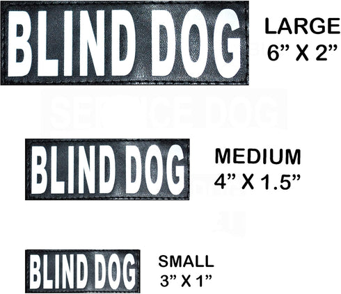 Doggie Stylz Set of 2 Reflective Blind Dog Removable Patches, Durable and Interchangeable for Harnesses & Vests.