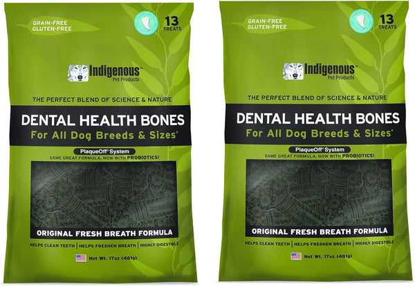 Indigenous Dental Health Bones Original Fresh Breath Flavor, 17 ounces (Pack of 2)