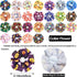 100pcs Halloween Dog Bow Ties Bulk Adjustable Neckties for Small Medium Dogs, 25 Set Pumpkin Patterns for Party Holiday