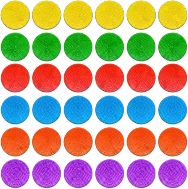 Vhxorrz 4 inch/9 Inch Colored Poly Spot Marker 12 Pcs, Non-Slip Rubber Agility