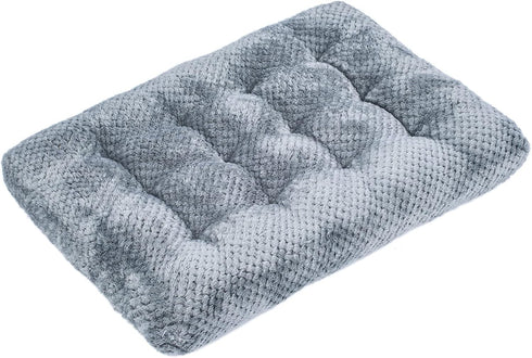 WONDER MIRACLE Fuzzy Deluxe Pet Beds, Super Plush Dog or Cat Beds, Machine Wash & Dryer Friendly (M-Grey, 22" x 30")