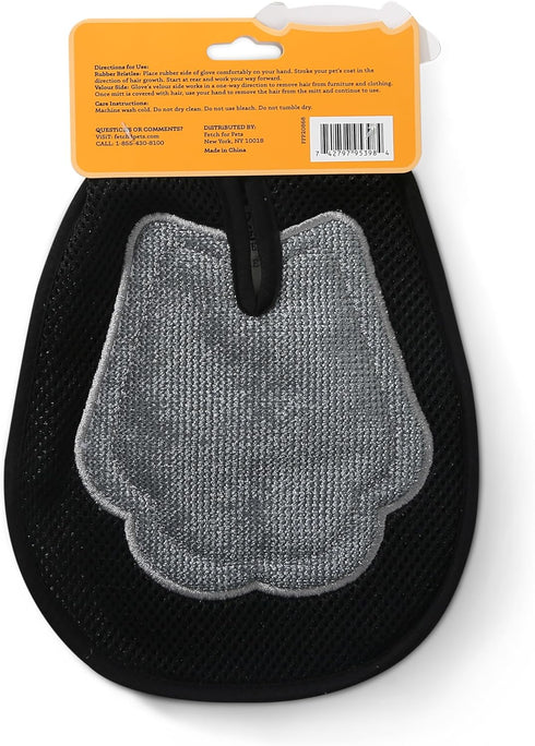 Wags & Wiggles Dual Sided Dog Grooming Glove, 2-in-1 Tool for Brushing, Massaging, and Scrubbing Fur Remover