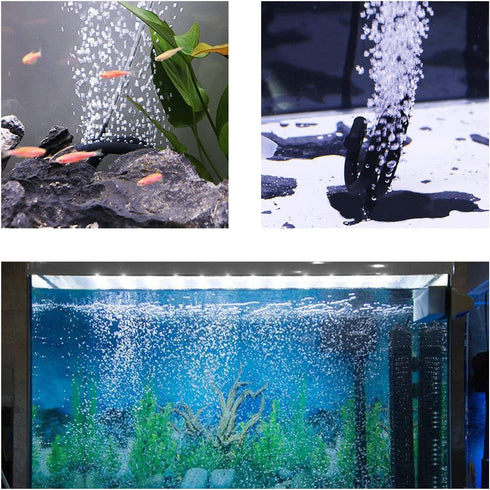 Aquarium Flexible Rubber Wall Air Curtain Bubble Tube, 75cm/29.5“ Oxygen Diffuser Tube for Fish Tank