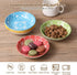 Ceramic Cat Food Bowl Set, Wide Shallow Bowls for Relief Whisker Fatigue, Colorful Flat Cat Dish, Microwave Safe