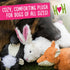 HuggleHounds Knottie Plush Dog Toy - Dog Stuffed Animal Toy, Squeaky Puppy Toys for Small, Medium & Large Dogs